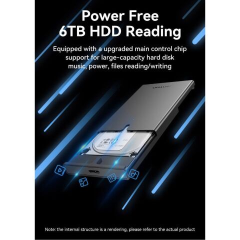 Карман внешний Vention 2.5" HDD/SSD USB 3.0 Micro-B Black (KPAB0) - Аксессуары к HDD  - Аксессуары к HDD 