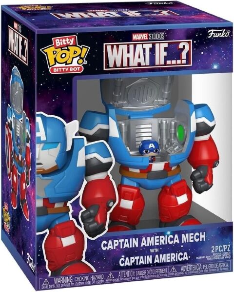 Фігурка Funko Bitty Bot Captain America Mech фанко Капітан Америка (15 см.) - -