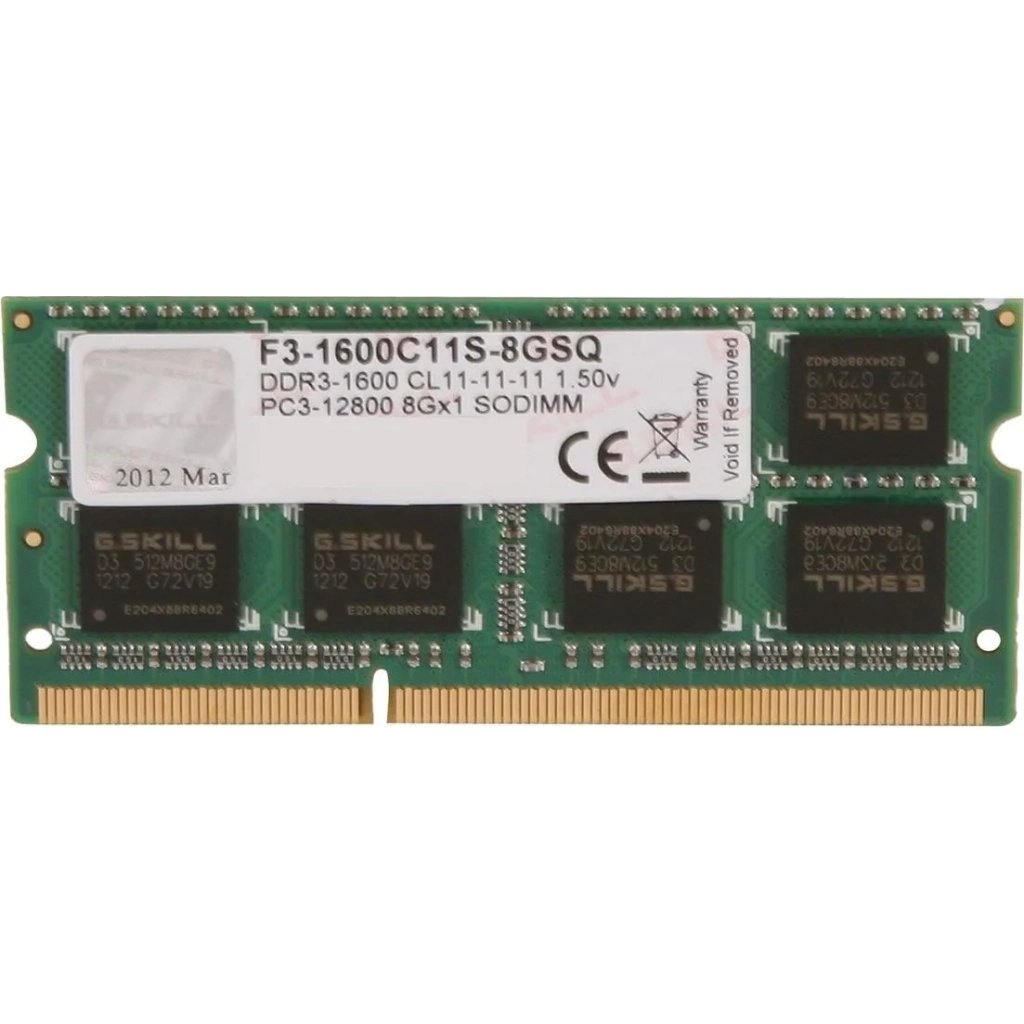 Модуль памяти для ноутбука SoDIMM DDR3 8GB 1600 MHz G.Skill (F3-1600C11S-8GSQ)