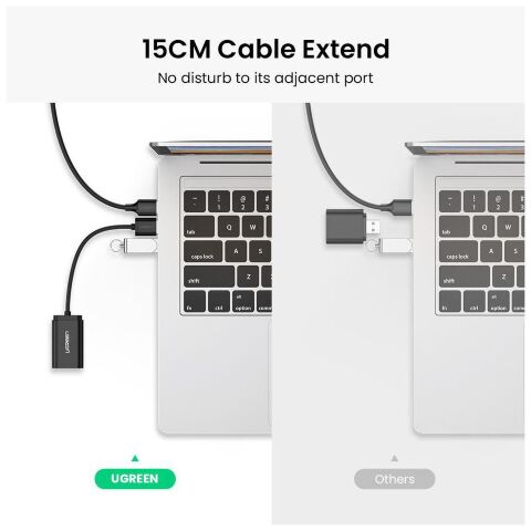 Звуковая плата Ugreen US205 black (30724) - Нулевой остаток (Feed)  - Нулевой остаток (Feed) 