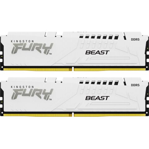 Модуль памяти для компьютера DDR5 64GB (2x32GB) 5200 MHz FURY Beast White Kingston Fury (ex.HyperX) (KF552C40BWK2-64) - Модули памяти для компьютера  - Модули памяти для компьютера 