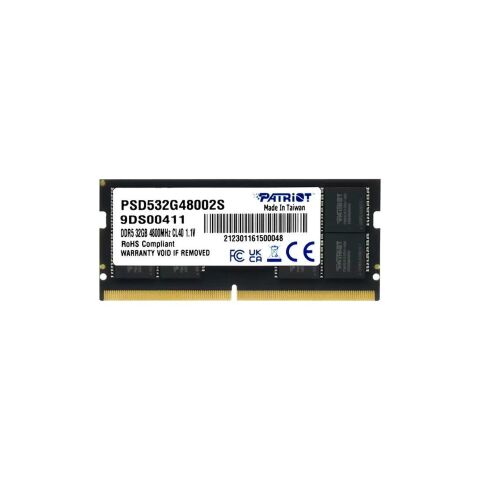 Модуль памяти для ноутбука SoDIMM DDR5 32GB 4800 MHz Patriot (PSD532G48002S) - Модули памяти к ноутбукам  - Модули памяти к ноутбукам 