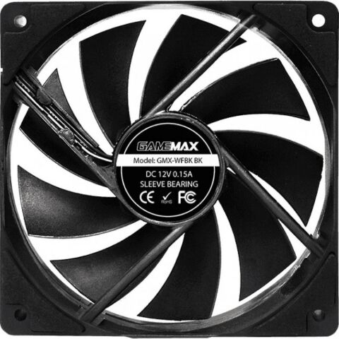 Кулер для корпуса Gamemax GMX-WFBK-BK - Вентиляторы к корпусам - Вентиляторы к корпусам