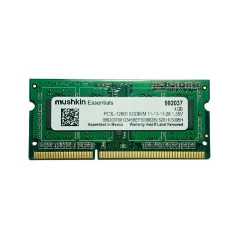 Модуль памяти для ноутбука SoDIMM DDR3L 4GB 1600 MHz Essentials Mushkin (992037) - Нулевой остаток (Feed)  - Нулевой остаток (Feed)