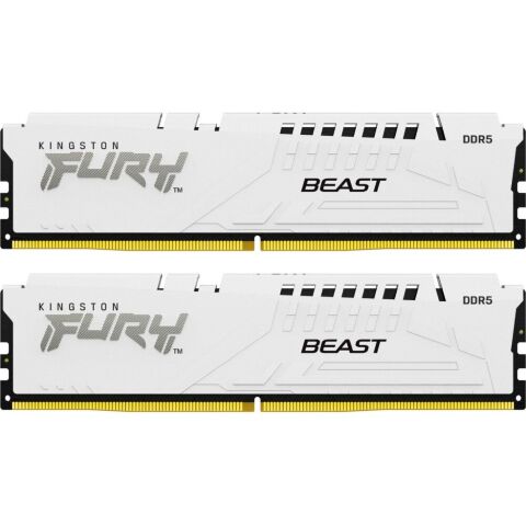 Модуль памяти для компьютера DDR5 64GB (2x32GB) 5600 MHz FURY Beast White Kingston Fury (ex.HyperX) (KF556C40BWK2-64) - Модули памяти для компьютера  - Модули памяти для компьютера 