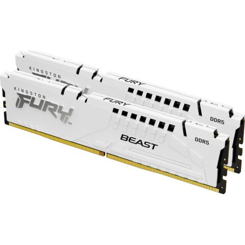 Модуль памяти для компьютера DDR5 64GB (2x32GB) 5600 MHz FURY Beast White Kingston Fury (ex.HyperX) (KF556C40BWK2-64) - Модули памяти для компьютера  - Модули памяти для компьютера 