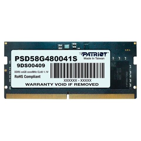 Модуль памяти для ноутбука SoDIMM DDR5 8GB 4800 MHz Patriot (PSD58G480041S) - Модули памяти к ноутбукам  - Модули памяти к ноутбукам 