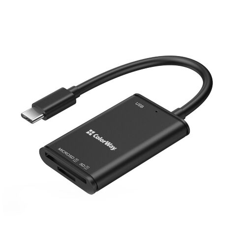 Считыватель флеш-карт ColorWay USB-C to USB 3.0/SD/MicroSD (CW-CR-02) - Кардридеры  - Кардридеры 
