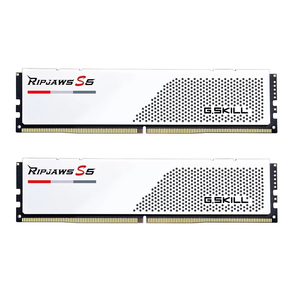 Модуль памяти для компьютера DDR5 64GB (2x32GB) 5200 MHz Ripjaws S5 White G.Skill (F5-5200J3636D32GX2-RS5W)