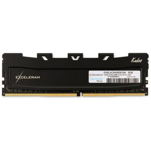 Модуль памяти для компьютера DDR4 8GB 2666 MHz Black Kudos eXceleram (EKBLACK4082619A) - Нулевой остаток (Feed)  - Нулевой остаток (Feed)