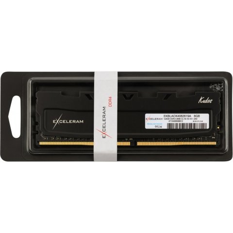 Модуль памяти для компьютера DDR4 8GB 2666 MHz Black Kudos eXceleram (EKBLACK4082619A) - Нулевой остаток (Feed)  - Нулевой остаток (Feed)