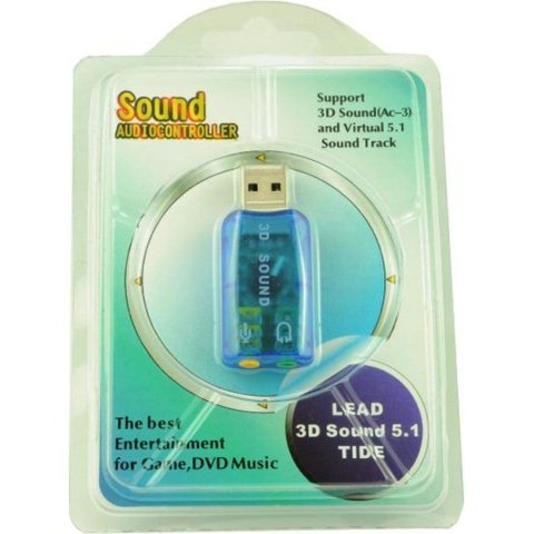 Звуковая плата Atcom USB-sound card (5.1) 3D sound (Windows 7 ready) (7807) - Нулевой остаток (Feed)  - Нулевой остаток (Feed) 