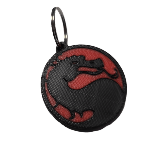 Брелок Mortal Kombat Logo Keychain ABS пластик 4 см.