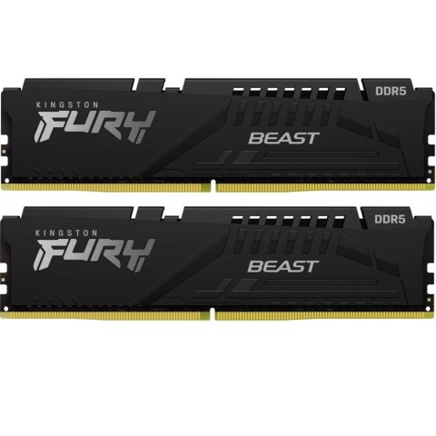Модуль памяти для компьютера DDR5 16GB (2x8GB) 6000 MHz Beast Black EXPO Kingston Fury (ex.HyperX) (KF560C30BBEK2-16) - Нулевой остаток (Feed)  - Нулевой остаток (Feed) 