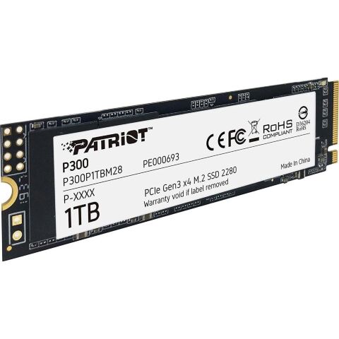 Накопитель SSD M.2 2280 1TB Patriot (P300P1TBM28) - Внутренние SSD  - Внутренние SSD 