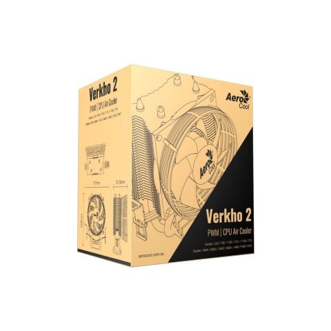 Кулер для процессора AeroCool Verkho 2 (ACTC-NA20210.01) - Нулевой остаток (Feed)  - Нулевой остаток (Feed) 