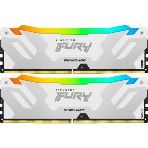 Модуль памяти для компьютера DDR5 32GB (2x16GB) 7600 MHz Renegade RGB White XMP Kingston Fury (ex.HyperX) (KF576C38RWAK2-32) - Нулевой остаток (Feed)  - Нулевой остаток (Feed) 