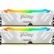 Модуль памяти для компьютера DDR5 32GB (2x16GB) 7600 MHz Renegade RGB White XMP Kingston Fury (ex.HyperX) (KF576C38RWAK2-32) - Нулевой остаток (Feed)  - Нулевой остаток (Feed) 