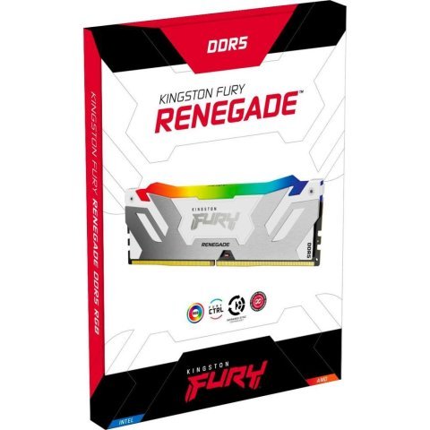 Модуль памяти для компьютера DDR5 32GB (2x16GB) 7600 MHz Renegade RGB White XMP Kingston Fury (ex.HyperX) (KF576C38RWAK2-32) - Нулевой остаток (Feed)  - Нулевой остаток (Feed) 