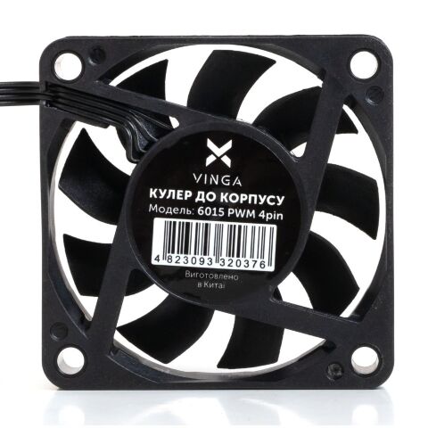 Кулер для корпуса Vinga 6015 PWM 4pin ОЕМ - Вентиляторы к корпусам - Вентиляторы к корпусам