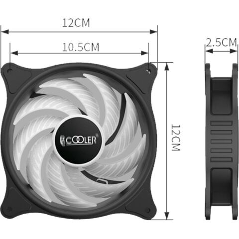 Кулер для корпуса PcCooler FX-120-3 - Вентиляторы к корпусам - Вентиляторы к корпусам