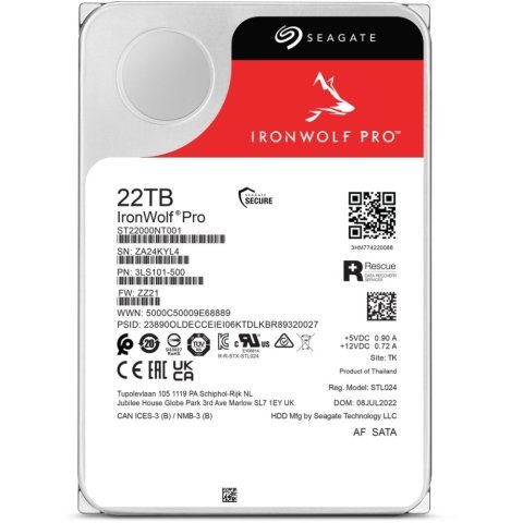 Жесткий диск 3.5" 22TB Seagate (ST22000NT001) - Нулевой остаток (Feed)  - Нулевой остаток (Feed) 