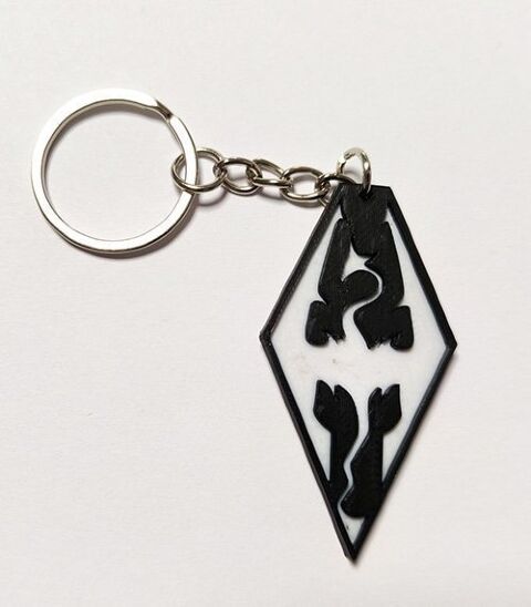 Брелок Skyrim Keychain Скайрім ABS пластик 5 см. -   -  