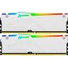 Модуль памяти для компьютера DDR5 64GB (2x32GB) 5200 MHz FURY Beast White RGB Kingston Fury (ex.HyperX) (KF552C40BWAK2-64)