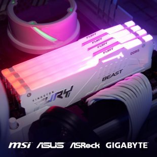 Модуль памяти для компьютера DDR5 32GB 6000 MHz Beast AM5 RGB White Kingston Fury (ex.HyperX) (KF560C36BWEA-32)