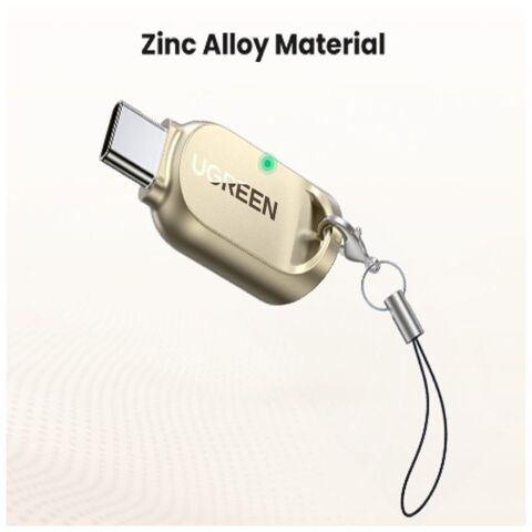Считыватель флеш-карт UGREEN USB-C to TF 3.0 CM331 Light Golden (80124) - Кардридеры  - Кардридеры 