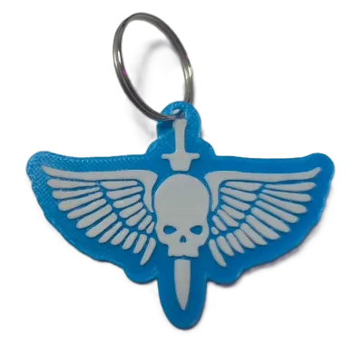 Брелок WarHammer Space Marines Keychain ABS пластик Вархаммер Ультрамарини 6 см.
