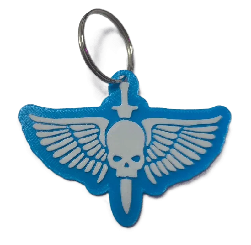 Брелок WarHammer Space Marines Keychain ABS пластик Вархаммер Ультрамарини 6 см.