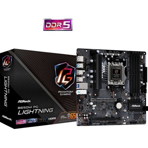 Материнская плата ASRock B650M PG LIGHTNING - Системные (материнские) платы  - Системные (материнские) платы 