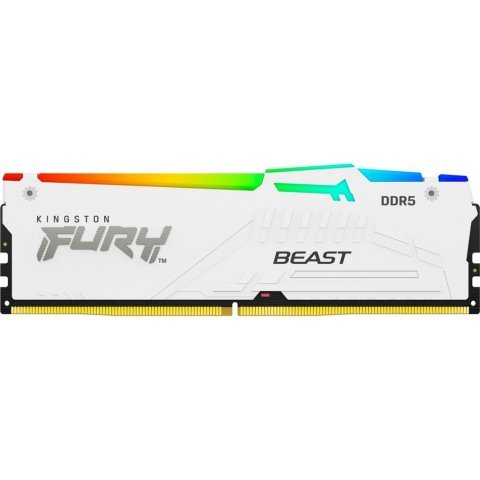 Модуль памяти для компьютера DDR5 16GB 6000 MHz Beast White RGB Kingston Fury (ex.HyperX) (KF560C30BWA-16) - Нулевой остаток (Feed)  - Нулевой остаток (Feed) 