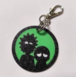 Брелок Rick and Morty keychain ABS пластик 4 см.