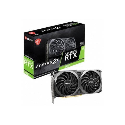 Видеокарта MSI GeForce RTX3060 12Gb VENTUS 2X OC (RTX 3060 VENTUS 2X 12G OC) - Нулевой остаток (Feed)  - Нулевой остаток (Feed) 