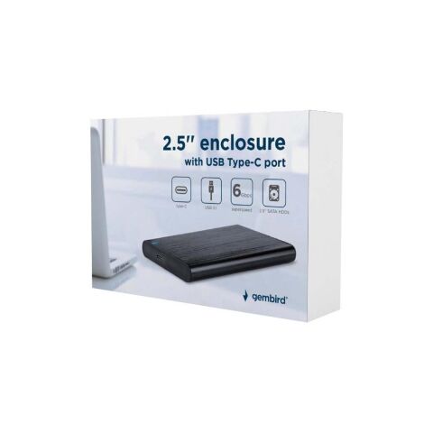 Карман внешний Gembird 2.5" USB3.1 alum black (EE2-U3S-6) - Аксессуары к HDD  - Аксессуары к HDD 