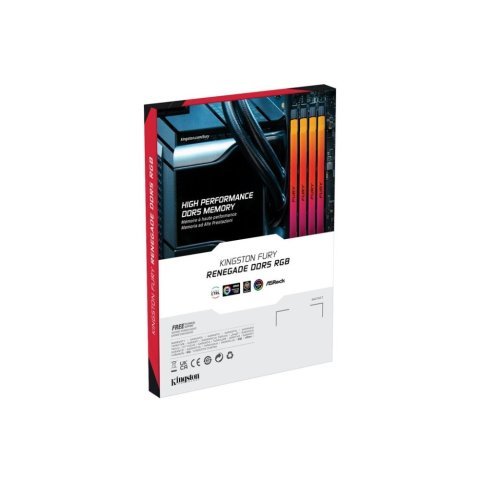 Модуль памяти для компьютера DDR5 96GB (2x48GB) 6400 MHz Renegade RGB XMP Kingston Fury (ex.HyperX) (KF564C32RSAK2-96) - Нулевой остаток (Feed)  - Нулевой остаток (Feed)