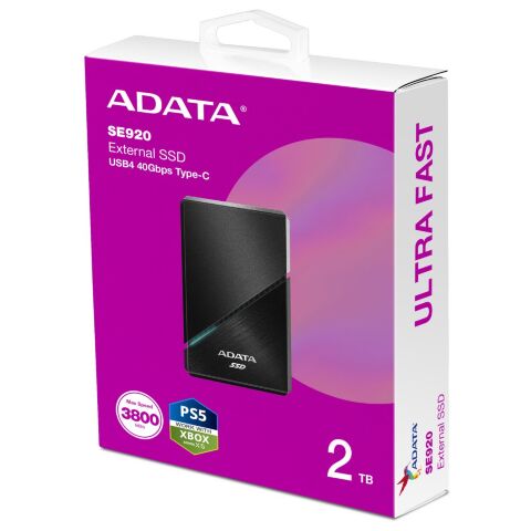 Накопитель SSD USB 4.0 2TB SE920 ADATA (SE920-2TCBK) - Нулевой остаток (Feed)  - Нулевой остаток (Feed) 