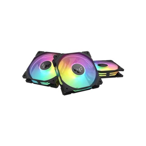 Кулер для корпуса ASUS TUF Gaming TR120 ARGB Reverse Triple Pack Black (90DA00D0-B09020) - Вентиляторы к корпусам  - Вентиляторы к корпусам 