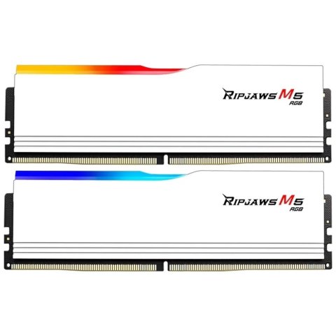 Модуль памяти для компьютера DDR5 64GB (2x32GB) 6000 MHz Ripjaws M5 RGB Matte White G.Skill (F5-6000J3040G32GX2-RM5RW) - Нулевой остаток (Feed)  - Нулевой остаток (Feed) 