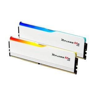 Модуль памяти для компьютера DDR5 64GB (2x32GB) 6000 MHz Ripjaws M5 RGB Matte White G.Skill (F5-6000J3040G32GX2-RM5RW)