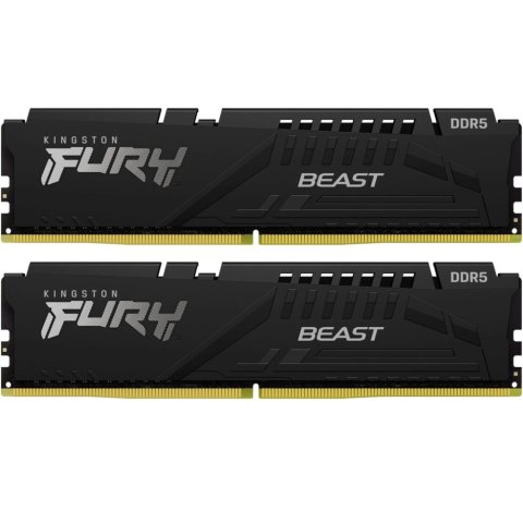 Модуль памяти для компьютера DDR5 32GB (2x16GB) 6800 MHz Beast Black Kingston Fury (ex.HyperX) (KF568C34BBK2-32) - Нулевой остаток (Feed)  - Нулевой остаток (Feed)