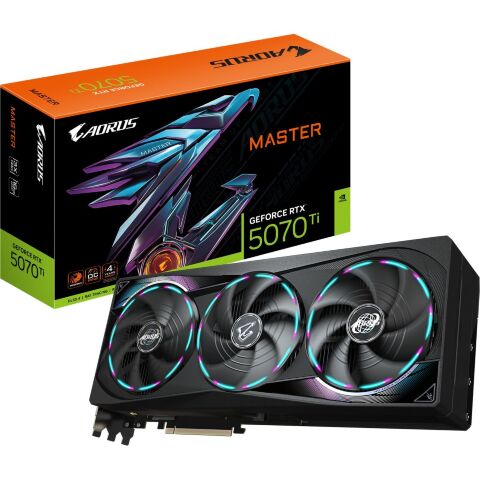 Видеокарта GIGABYTE GeForce RTX5070 Ti 16GB AORUS MASTER (GV-N507TAORUS M-16GD) - Видеокарты  - Видеокарты 