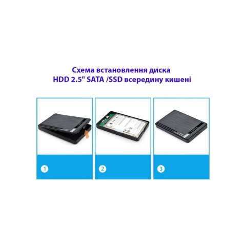 Карман внешний Dynamode 2.5" SATA/SSD HDD - USB 3.1 Type-C (DM-CAD-25317C) - Аксессуары к HDD  - Аксессуары к HDD 