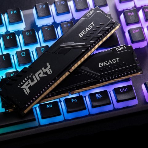 Модуль памяти для компьютера DDR4 8GB 3600 MHz Fury Beast Black Kingston Fury (ex.HyperX) (KF436C17BB/8) - Нулевой остаток (Feed)  - Нулевой остаток (Feed)