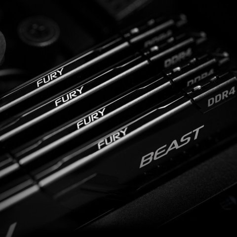 Модуль памяти для компьютера DDR4 8GB 3600 MHz Fury Beast Black Kingston Fury (ex.HyperX) (KF436C17BB/8) - Нулевой остаток (Feed)  - Нулевой остаток (Feed)