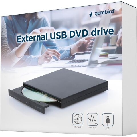 Оптический привод DVD-RW Gembird DVD-USB-04 - Нулевой остаток (Feed)  - Нулевой остаток (Feed) 