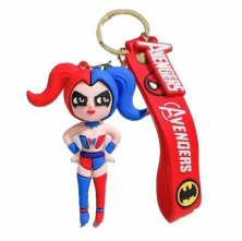 Брелок подвеска на рюкзак DC Super Hero Harley Quinn 3D Keychain Харли Квинн