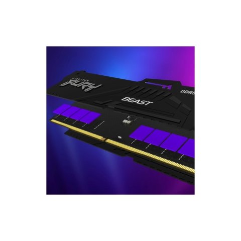 Модуль памяти для компьютера DDR5 128GB (2x64GB) 5600 MHz Beast RGB Kingston Fury (ex.HyperX) (KF556C36BBEAK2-128) - Нулевой остаток (Feed) - Нулевой остаток (Feed)